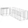 vidaXL Hundezwinger 2,2 m x 4,4 m x 1,1 m Stahl Silber