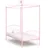 vidaXL Himmelbett-Gestell Rosa Metall 100 x 200 cm