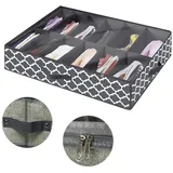 BTTO Schuhbox Organizer Schuhkarton für 12 Paar Schuhe mit transparentem Deckel