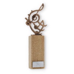 Pokal Konturfigur Musiknote altgold auf Sandstein 24,3cm