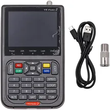 GTMEDIA V8 Finder2 Satellitenzeiger, Sat-finder-messgerät, Digitaler Satellitensignal-locator Für Dvb-s2x/s2/s-satellitenschüssel-einstellung, 3,5" Lcd Hd, H.264 7,4 V/4000 Mah