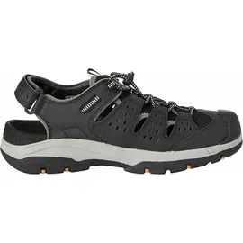 SKECHERS Herren Tresmen Menard Sandalen, Schwarzes Synthetisches Netz, 44