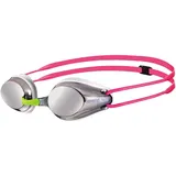 Arena Junior Schwimmbrille Tracks Mirror Silber-Weiß-Fuchsia EINHEITSGRÖSSE