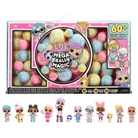 LOL Surprise Mega Ball Magic - 12 Sammelpuppen, 60+ Überraschungen, 4 Auspackerlebnisse - Squish Sand, Bubbles, Gel Crush, Shell Smash - Mix & Match-Mode - Toll für Mädchen + Jungen ab 3 Jahre