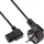InLine Netzkabel, Schutzk. gew. / Kaltgerätest. C13 links abgew., schwarz, 3m