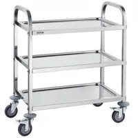 Vevor 3-stufiger Mobiler Laborwagen Edelstahl 181kg Laborklinik Medizintechnik