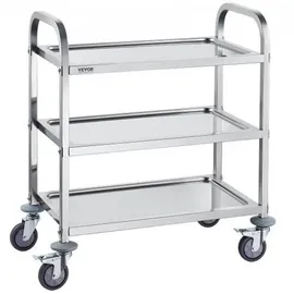 Vevor 3-stufiger Mobiler Laborwagen Edelstahl 181kg Laborklinik Medizintechnik