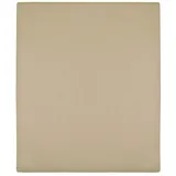 vidaXL Spannbettlaken Jersey Taupe 140x200 cm Baumwolle