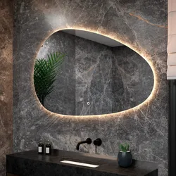 Badezimmerspiegel - 150x93 cm Asymmetrisch - Rahmenlos - PRE-ORDER