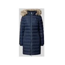 Tommy Hilfiger Steppmantel mit Kunstfellbesatz Modell Essential Dunkelblau, XS