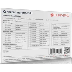 FLAMRO Brandschutz Kennzeichnungsschild 14000