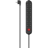 Hama Steckdosenleiste 6-fach, Wandmontage, 2m, schwarz