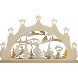 weigla günter gläser leuchtenherstellung weigla Schwibbogen Schneemann im Wald" 7 flg. Erzgebirge garantiert