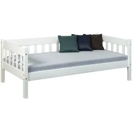 Interlink Kinderbett Sintro 90 x 200 cm Kiefer massiv weiß lackiert