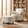 Homcom Sessel Loungesessel 69 x 78 x 85,5 cm Cremeweiß mit Hocker