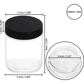 Belle Vous Runde Vorratsgläser 240 ml 8 St.