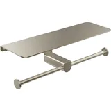 GESSI Rilievo, Doppel-Toilettenpapierrollenhalter, Wandmontage, 59450149, Farbe: Finox Optik