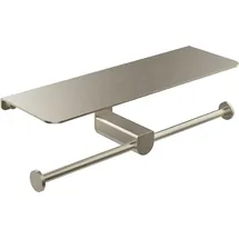 GESSI Rilievo, Doppel-Toilettenpapierrollenhalter, Wandmontage, 59450149, Farbe: Finox Optik