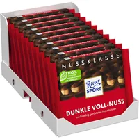 Ritter Sport Dunkle Voll-Nuss Schokoladentafel 10 Stück 100 g
