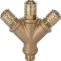 Riegler Verteiler mit 3 Schnellverschlusskupplungen NW 7,2, G 1/4