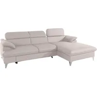 Cotta Ecksofa "Caluso L-Form", beige (fog), B:254cm H:74cm T:167cm,