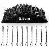 Haarnadeln aus Metall Bobby Pins für Damen und Mädchen 5,5 cm, Haarklammern Haarclips Haarnadeln Groß und Klein 200 Stück Vielseitige Haaraccessoires für Alle Haartypen (Schwarze)