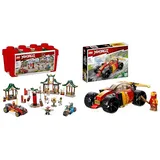 LEGO 71787 NINJAGO Kreative Ninja Steinebox,ab 5 Jahren & 71780 NINJAGO Kais Ninja-Rennwagen EVO 2in1 Rennwagen Spielzeug zu Geländewagen-Fahrzeug, ab 6 Jahren