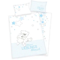 Baby Best Bettwäsche-Set Lieblingsmensch blau 100x135 cm