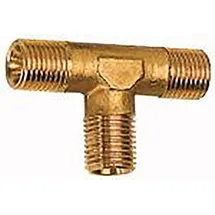 Riegler T-Stück, außen/außen/außen, R 1/4, SW 13, Messing blank