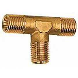 Riegler T-Stück, außen/außen/außen, R 1/4, SW 13, Messing blank