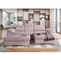 sit&more Ecksofa »Cabrio L-Form«, rosa