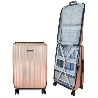 casyro Stand-UP Koffer-Set 3-tlg. rosa/gold/grau