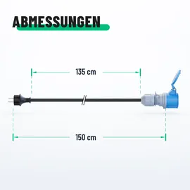 greate. Schuko Stecker auf CEE Kupplung - 2er Pack