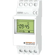 SUEVIA Zeitschaltuhr für Hutschiene DigiPro 1 Wechsler 16 A 250 V/AC Tagesprogramm, Wochenprogramm,