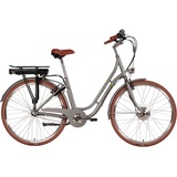 Saxonette E-Bike SAXONETTE "Style Plus 2.0" E-Bikes Gr. 45 cm, 28 Zoll (71,12 cm), silberfarben (silberfarben matt) E-Bikes Pedelec