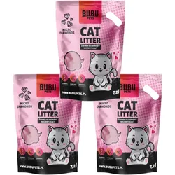 BUBU Pets Silikon-Zwischenlage Micro Pink Streu 3x7,2l
