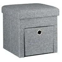 relaxdays Wohnzimmer-Hocker mit Stauraum 10020369_111 grau, 1 St.