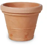 HEM Living Pflanzkübel Kunststoff Tuscan in Terracotta Optik, Blumentopf Konisch, Frostsicher & Bruchsicher – für Innen & Außen, Pflanztopf UV beständig (Ø 55 cm)