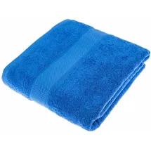 Homescapes Flauschiges Premium Frottee Strandtuch 100 x 180 cm blau