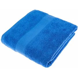 Homescapes Flauschiges Premium Frottee Strandtuch 100 x 180 cm blau