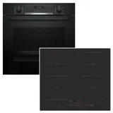 Bosch Herdset AutoPilot + PKM Flächeninduktionskochfeld autark 60cm schwarz