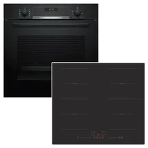 Bosch Herdset AutoPilot + PKM Flächeninduktionskochfeld autark 60cm schwarz