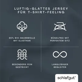 schlafgut Knitted Jersey Unifarben Grau 135 x 200 cm + 80 x 80 cm