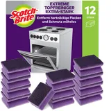 Scotch-Brite Extreme Topfreiniger extra-stark, 12 Stück pro Packung - entfernt hartnäckige Flecken und Schmutz mühelos, Lila