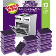 Scotch-Brite Extreme Topfreiniger extra-stark, 12 Stück pro Packung - entfernt hartnäckige Flecken und Schmutz mühelos, Lila