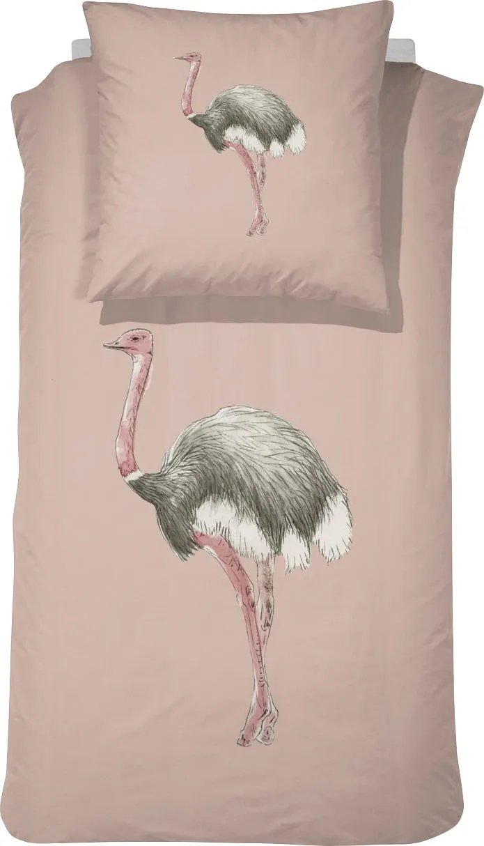damai Kinderbettwäsche »Sloane«, mit Vogel Strauß damai pink