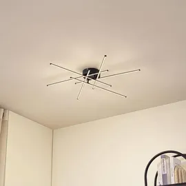 LINDBY Elviano 1-flammig 80 cm schwarz Aluminium