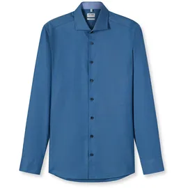 Olymp Businesshemd OLYMP Level Five body fit, Herren, Gr. 41, N-Gr, blau, 97% Baumwolle, 3% Elastolefin, Hemden