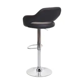 Mendler 2er-Set Barhocker HWC-F16, Barstuhl Tresenhocker Drehhocker, mit Lehne Kunstleder ~ braun-schwarz