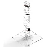 Altec Gerüst Rollfix 1000, Arbeitshöhe 10m, Standardtraverse mit Ø 125mm Rollen und 4 Auslegern